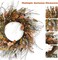26 Inch Fall Wreath for Front Door Pip Berry Pinecone Autumn Wreath with Pine Needle(Pinecone Wih Dark Leaf)24"D x 24"W x 4"H
